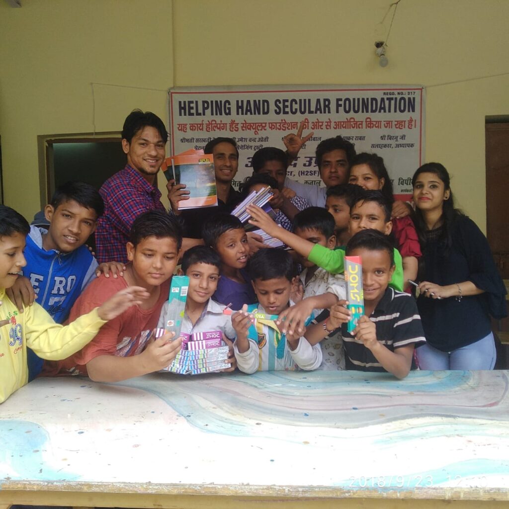 Study material support for orphaned children