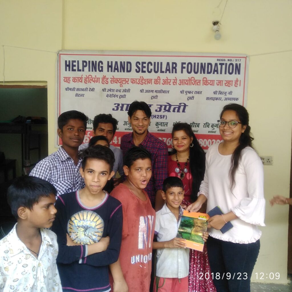 Study material support to orphaned children